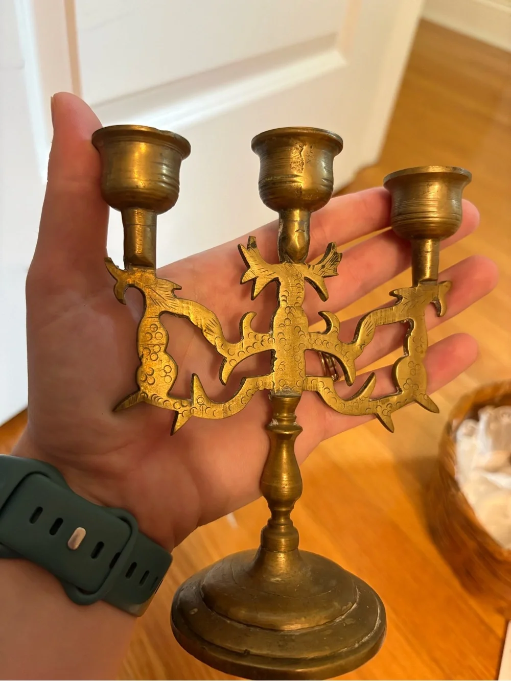 Three-Arm Candelabra - Gold